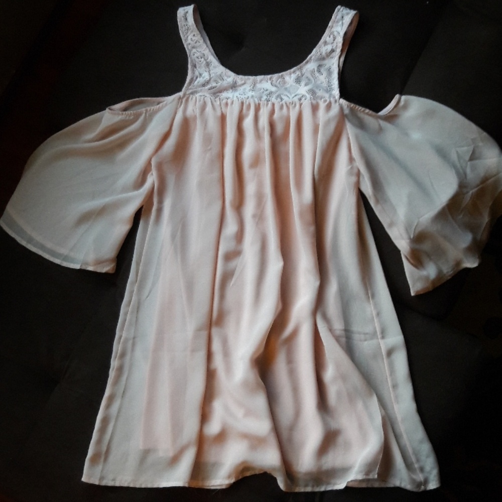 Cold shoulder shift dress